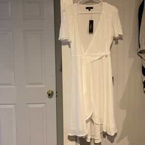 Lulus rise to the occasion midi wrap dress